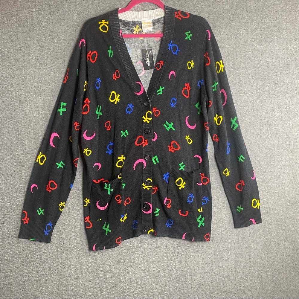 Hot topic Sailor Moon Symbols Girls Cardigan Plus Size 1X